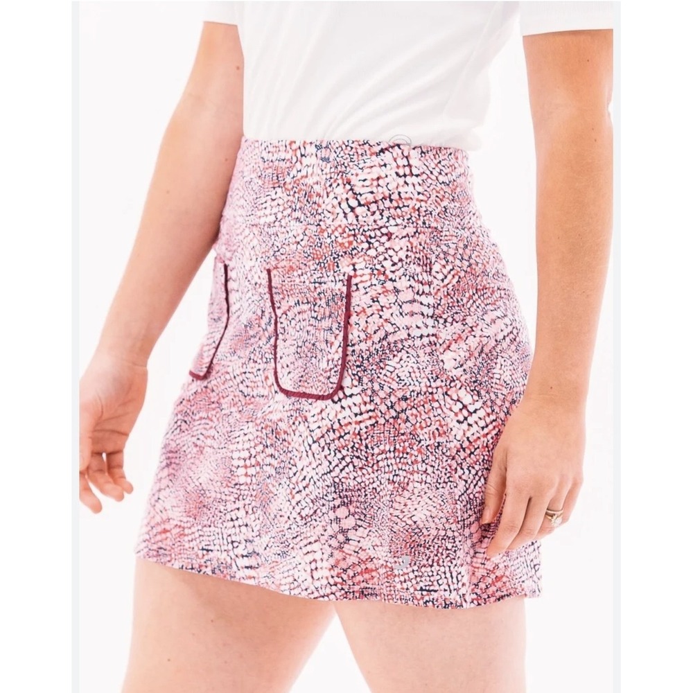 Foray Golf Inverted Pleat Skort Pink Marble Size M Golf Tennis Athletic Skirt